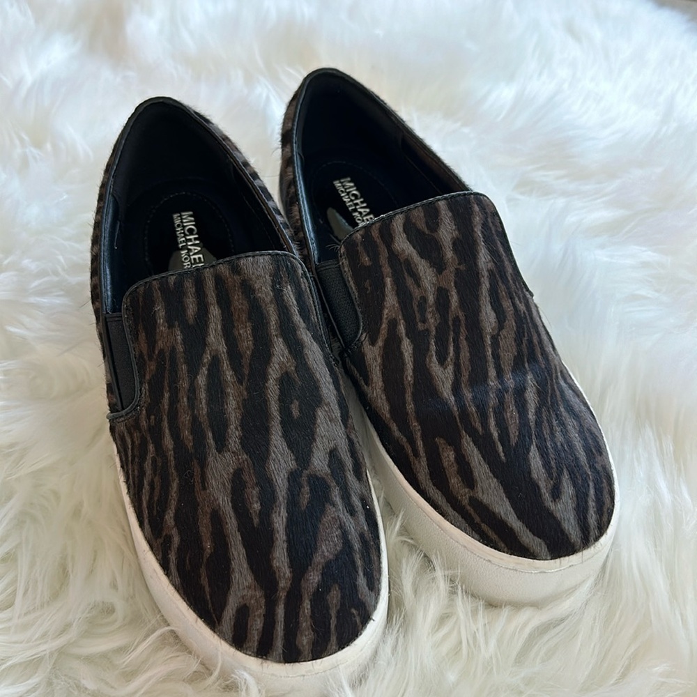 New Michael Kors Zebra Platform Sneakers